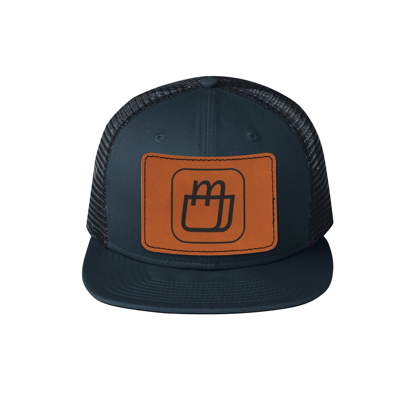 MerchShopAIDev - New Era® Original Fit Snapback Trucker Cap with Leatherette Patch