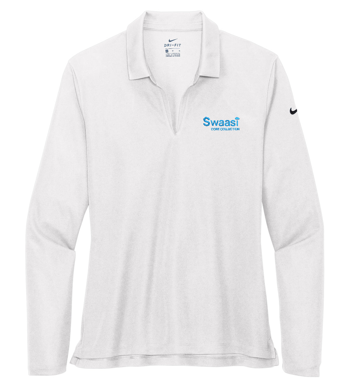 Swaasi Core - Nike® LADIES LONG-SLEEVE Dri-FIT Micro Pique 2.0 Polo with EMB Logo