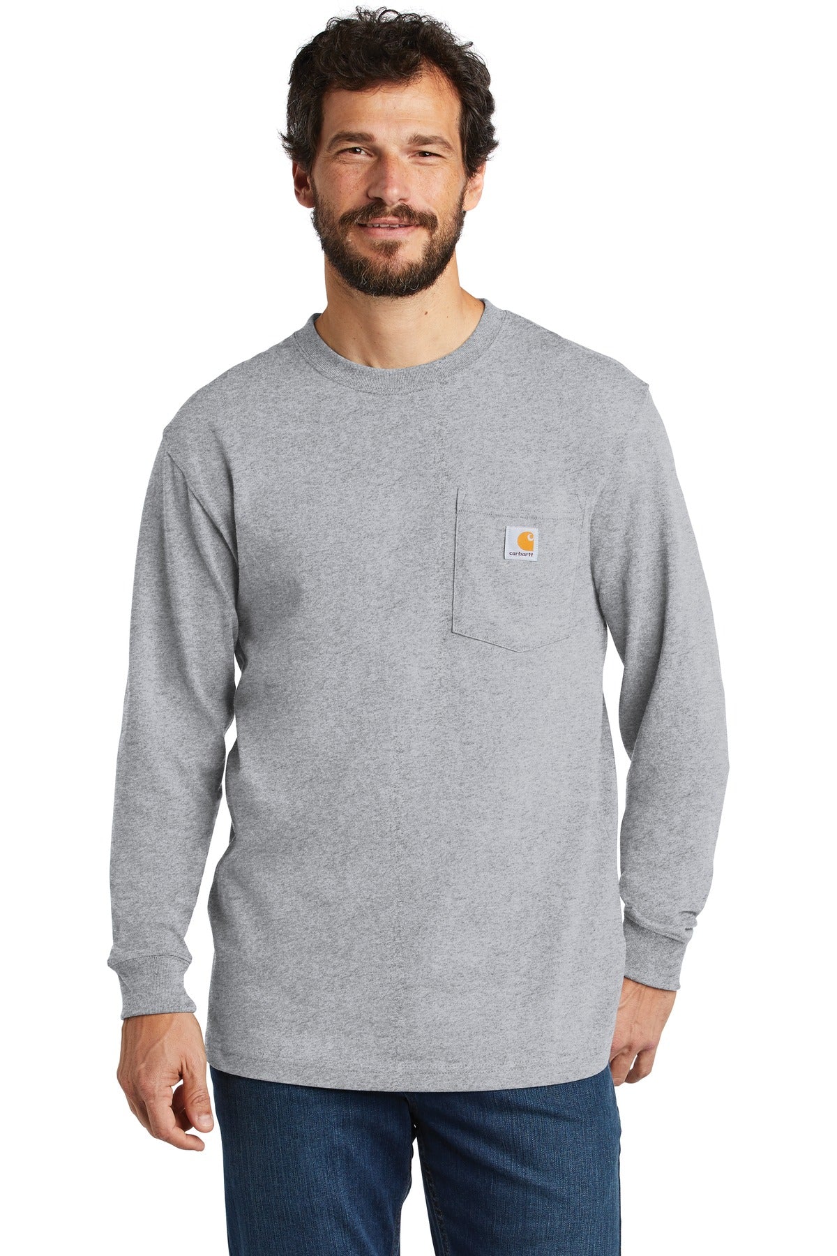Swaasi Core - Carhartt® POCKET LONG-SLEEVE Workwear T-Shirt with EMB Logo
