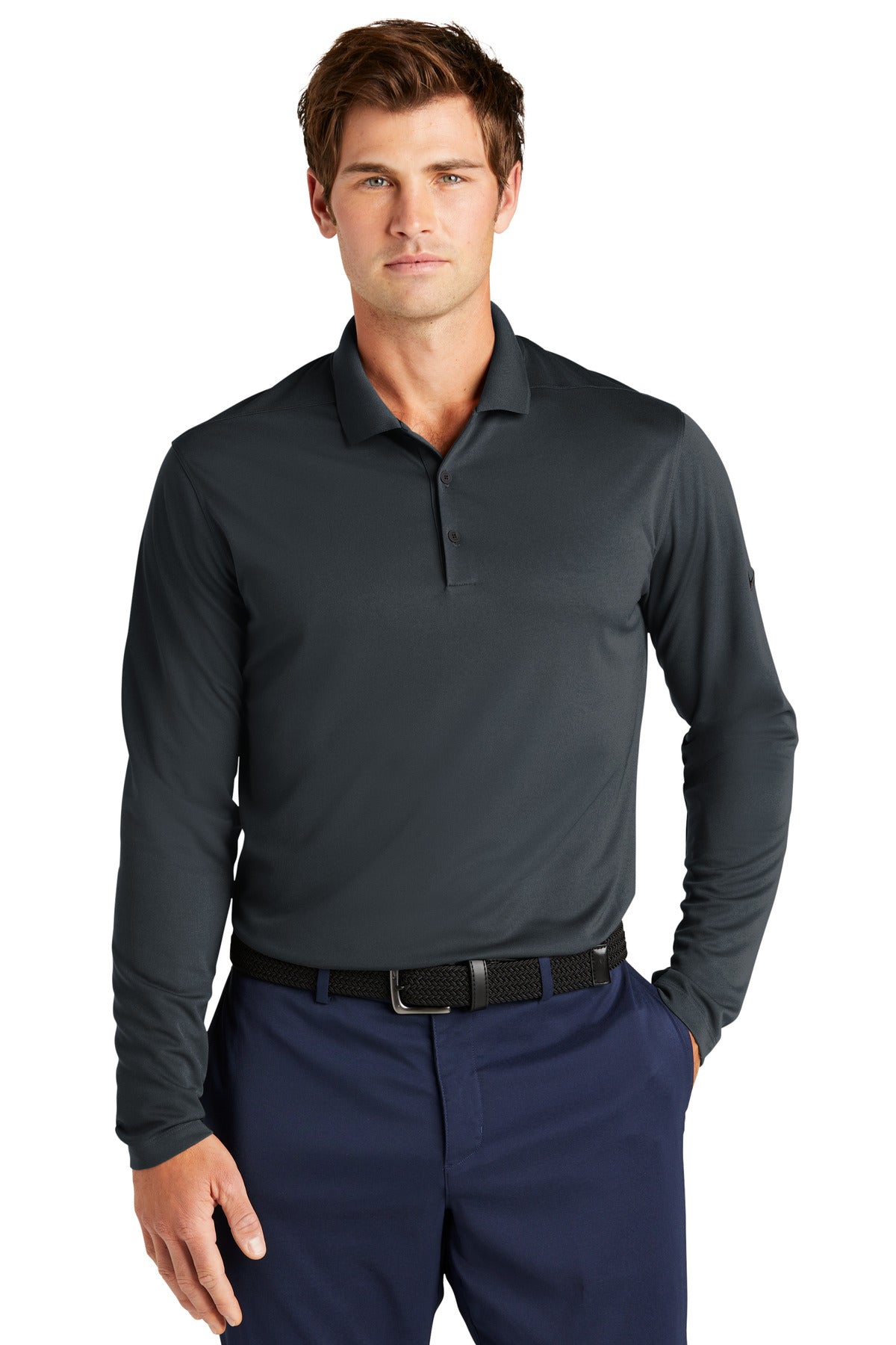 Swaasi Core - Nike® LONG-SLEEVE Dri-FIT Micro Pique 2.0 Polo with EMB Logo