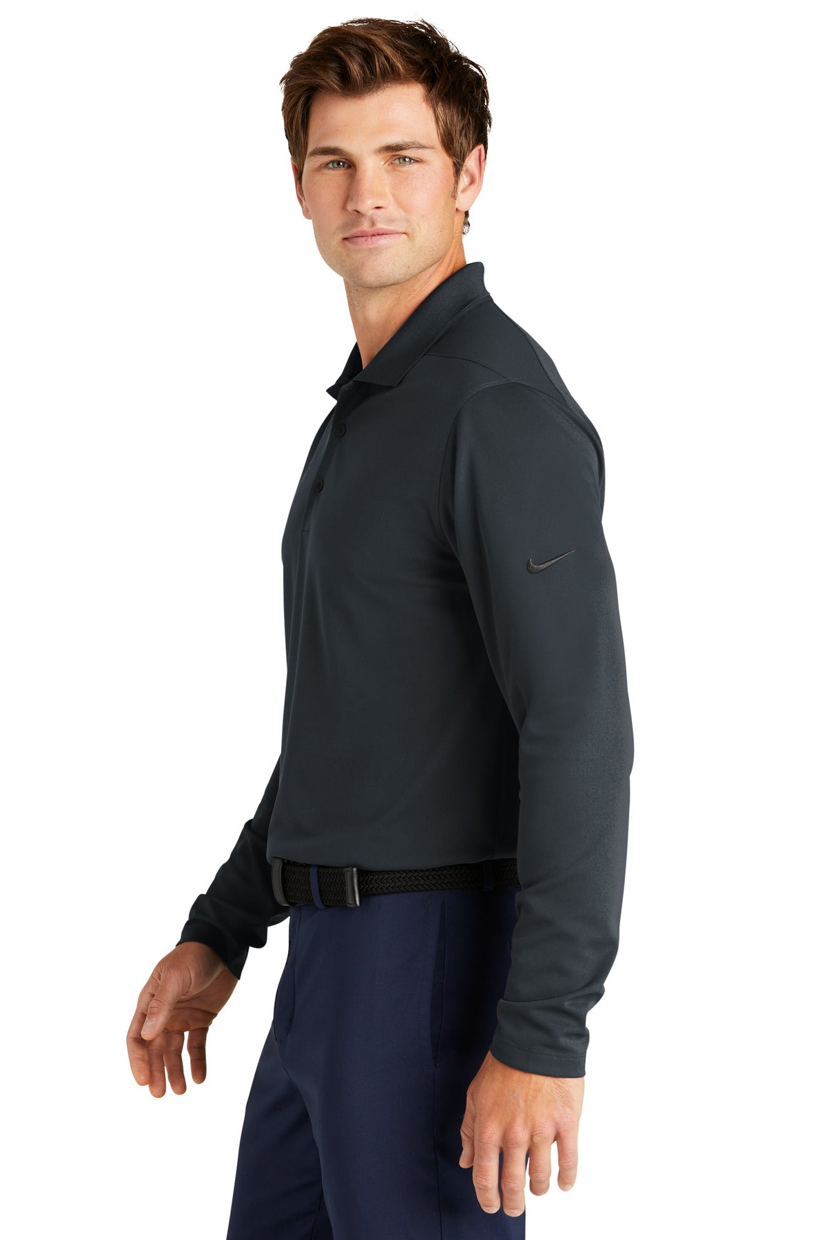 Swaasi Core - Nike® LONG-SLEEVE Dri-FIT Micro Pique 2.0 Polo with EMB Logo