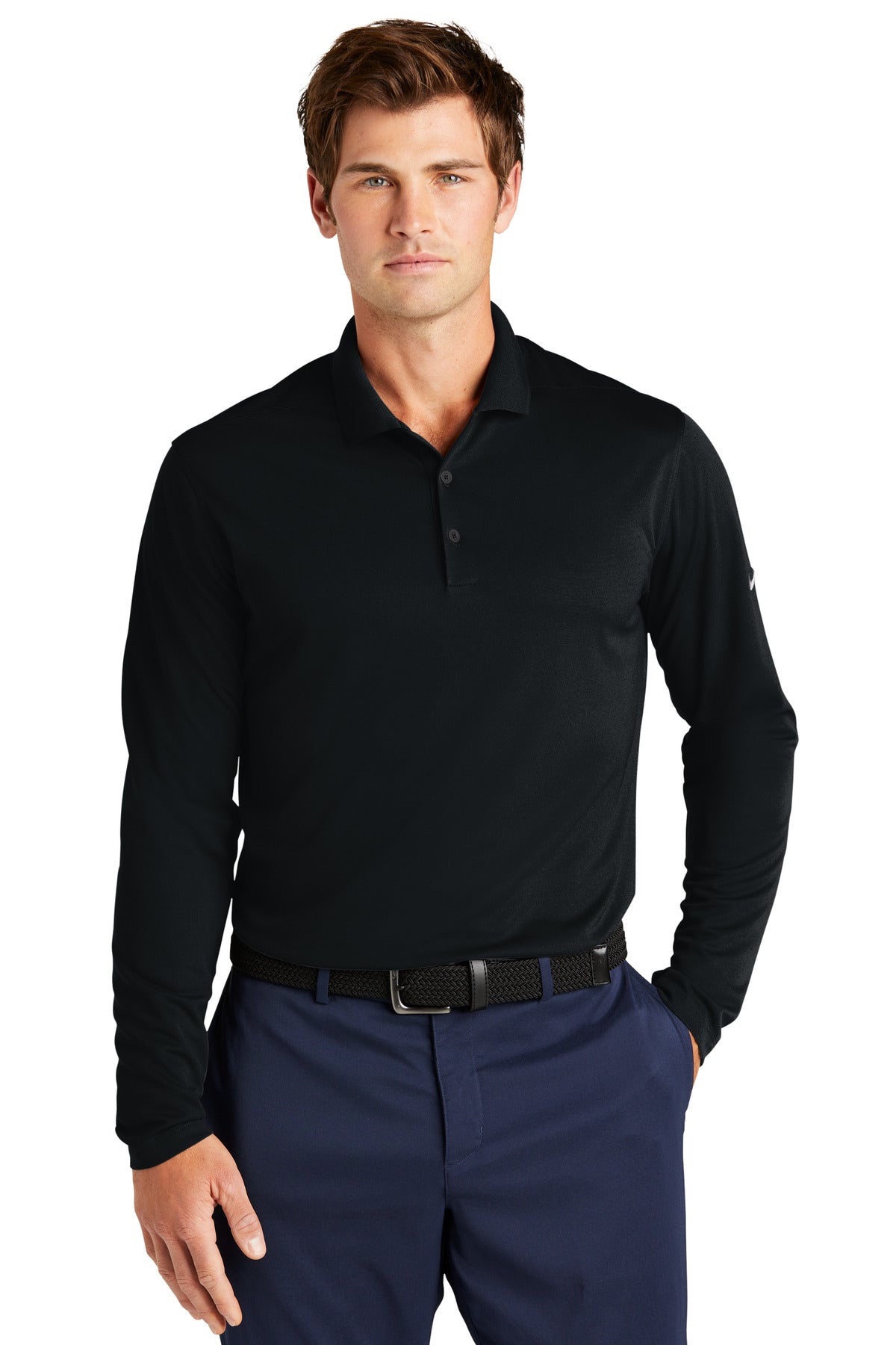 Swaasi Core - Nike® LONG-SLEEVE Dri-FIT Micro Pique 2.0 Polo with EMB Logo