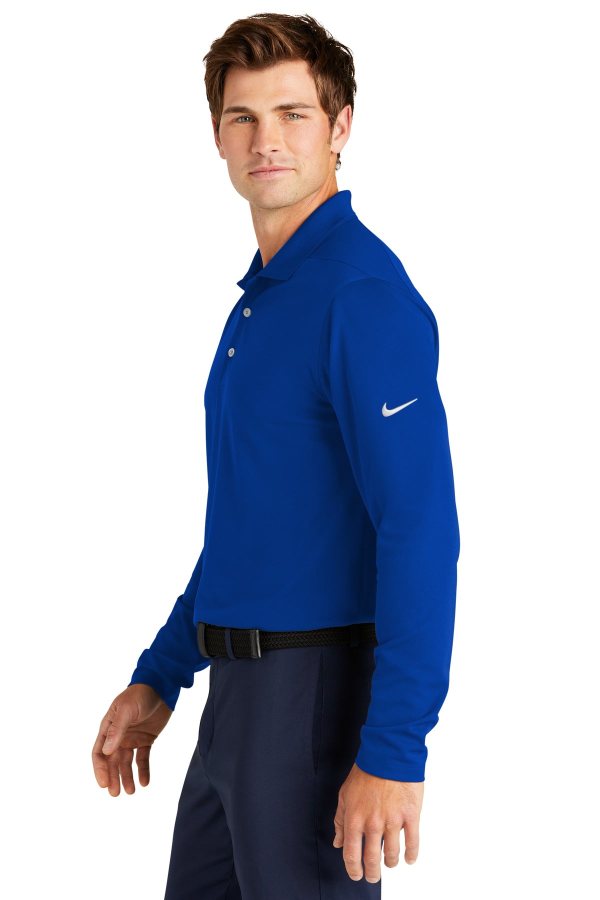 Swaasi Core - Nike® LONG-SLEEVE Dri-FIT Micro Pique 2.0 Polo with EMB Logo
