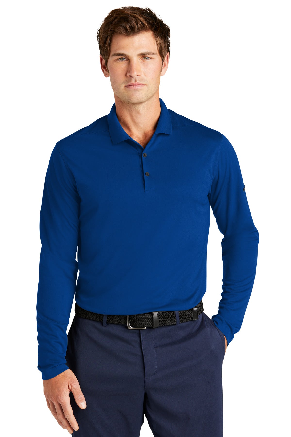 Swaasi Core - Nike® LONG-SLEEVE Dri-FIT Micro Pique 2.0 Polo with EMB Logo