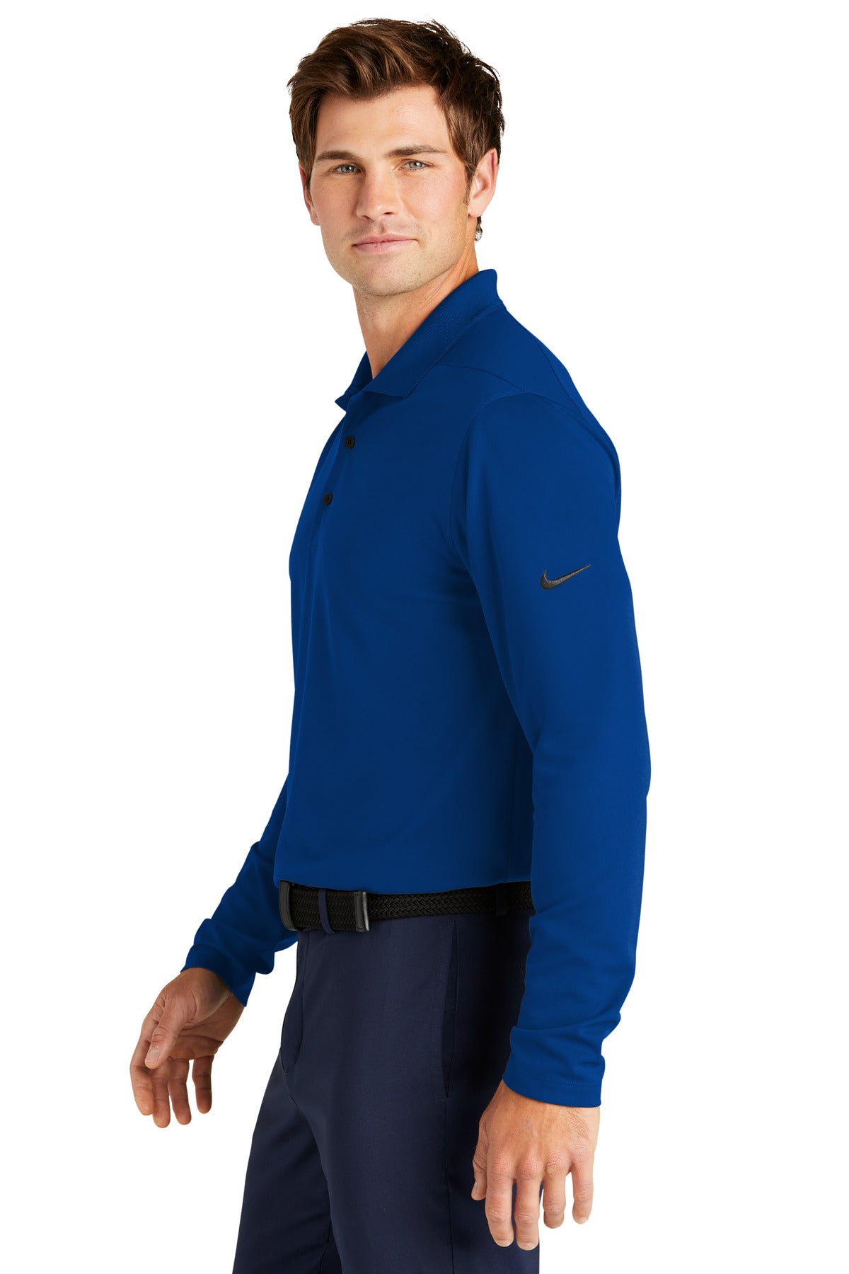 Swaasi Core - Nike® LONG-SLEEVE Dri-FIT Micro Pique 2.0 Polo with EMB Logo