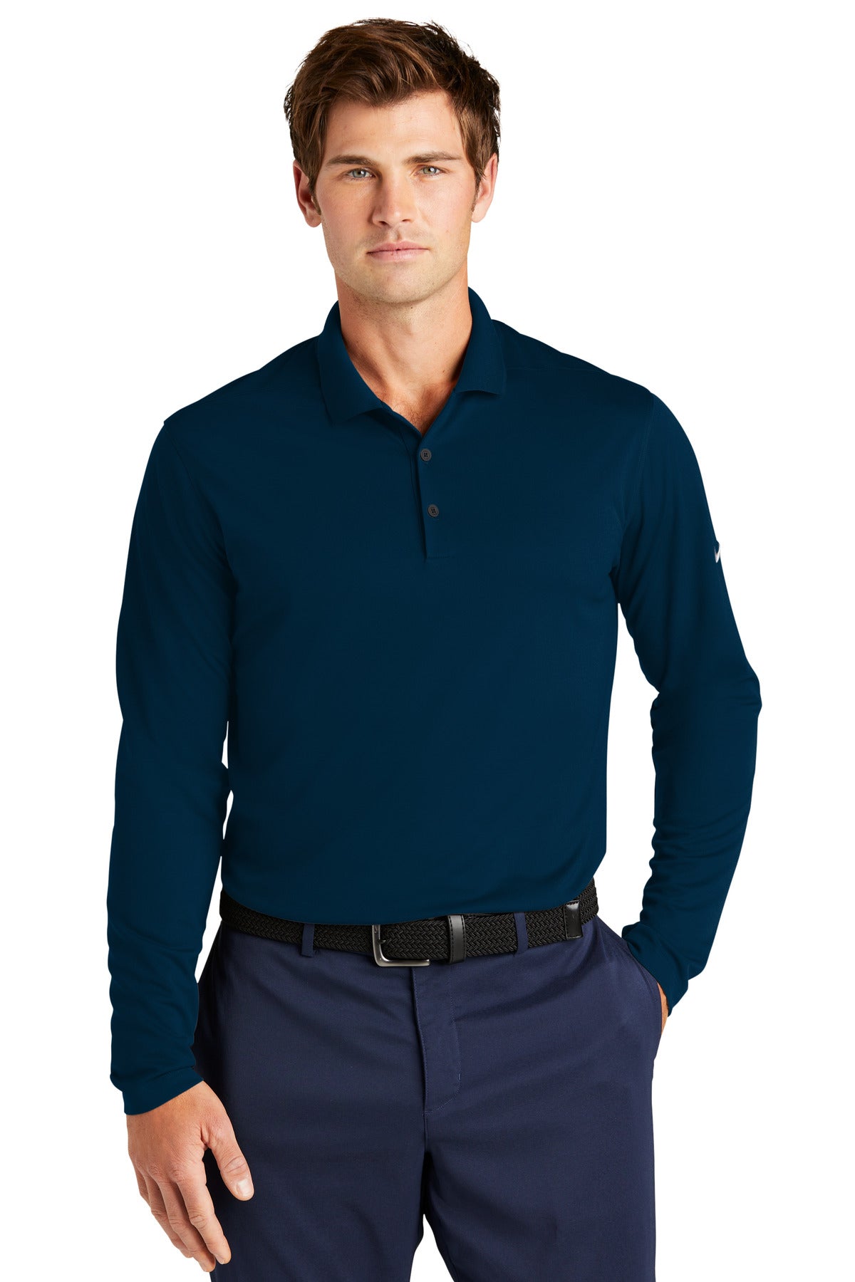 Swaasi Core - Nike® LONG-SLEEVE Dri-FIT Micro Pique 2.0 Polo with EMB Logo