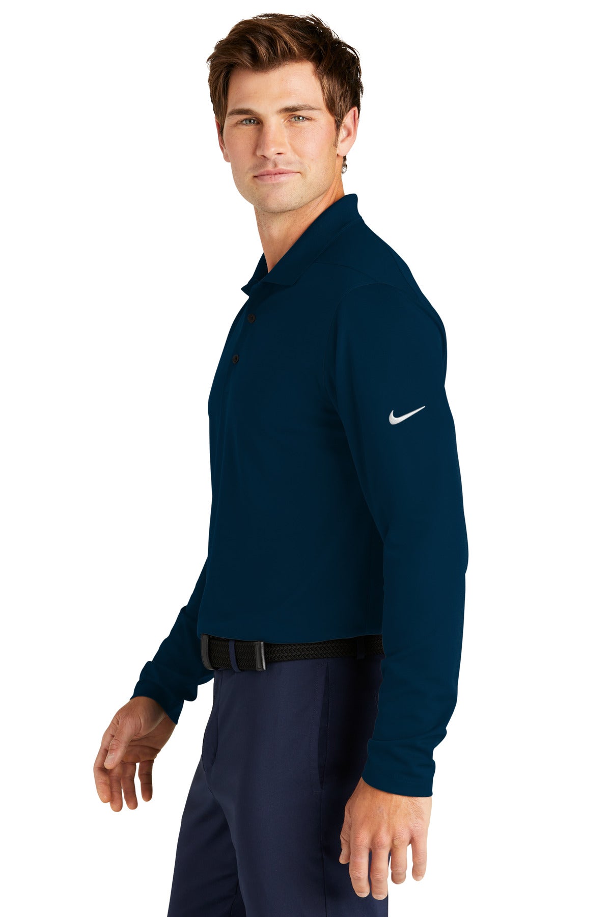 Swaasi Core - Nike® LONG-SLEEVE Dri-FIT Micro Pique 2.0 Polo with EMB Logo