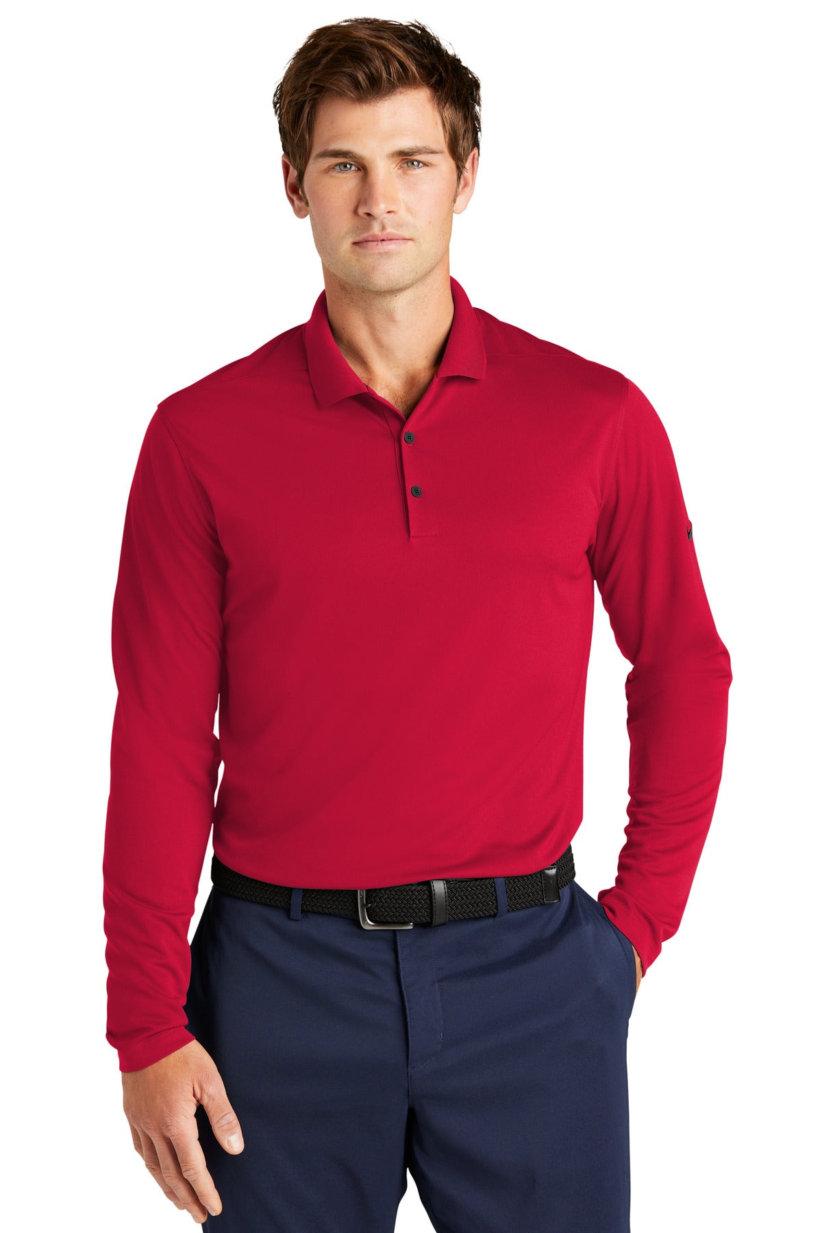 Swaasi Core - Nike® LONG-SLEEVE Dri-FIT Micro Pique 2.0 Polo with EMB Logo