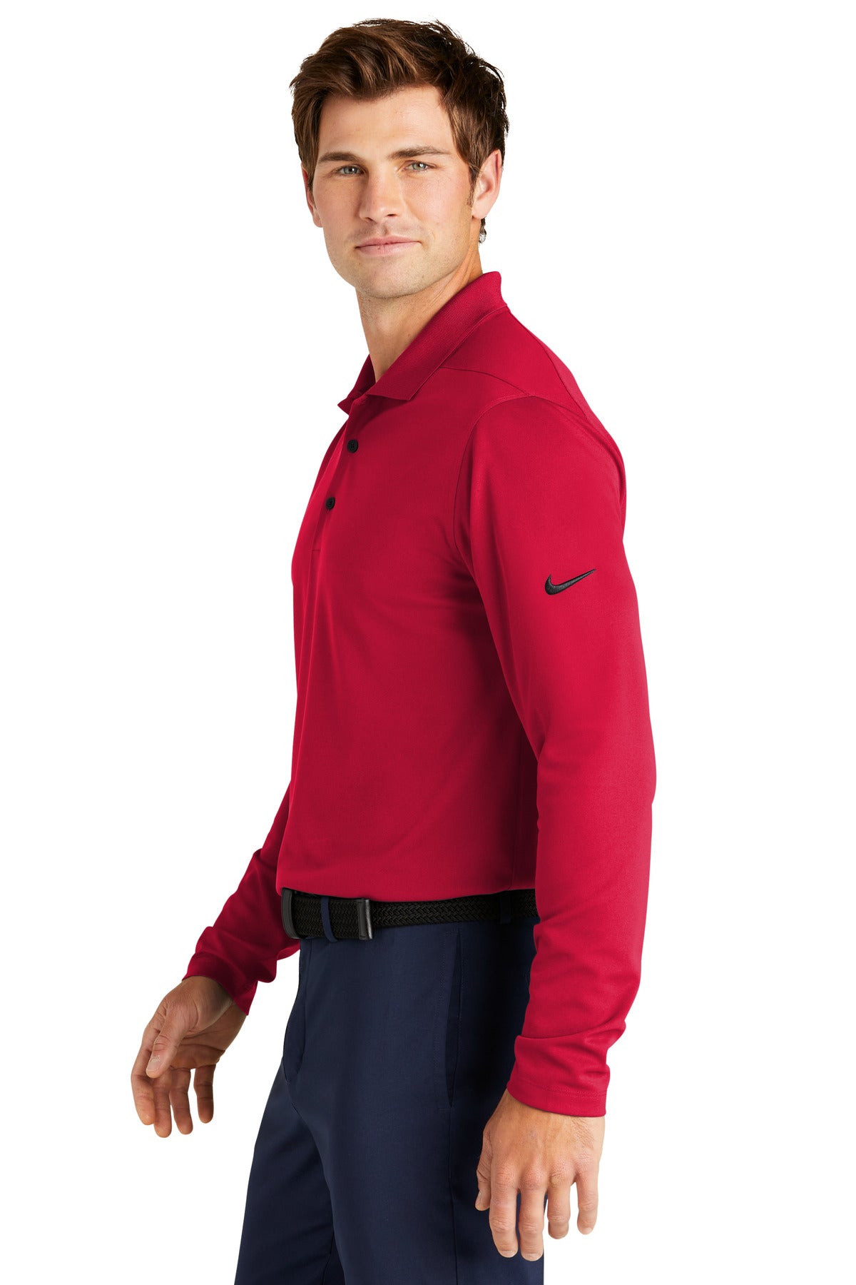 Swaasi Core - Nike® LONG-SLEEVE Dri-FIT Micro Pique 2.0 Polo with EMB Logo
