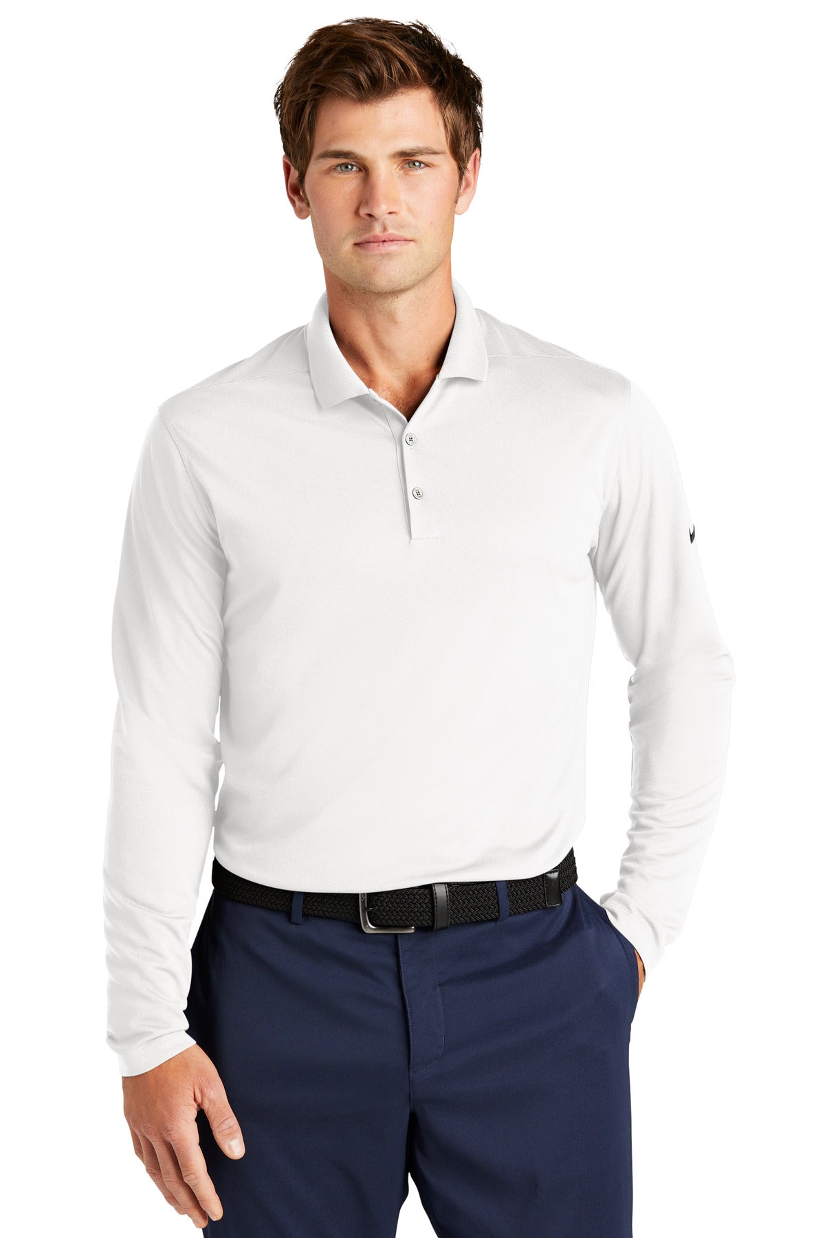 Swaasi Core - Nike® LONG-SLEEVE Dri-FIT Micro Pique 2.0 Polo with EMB Logo