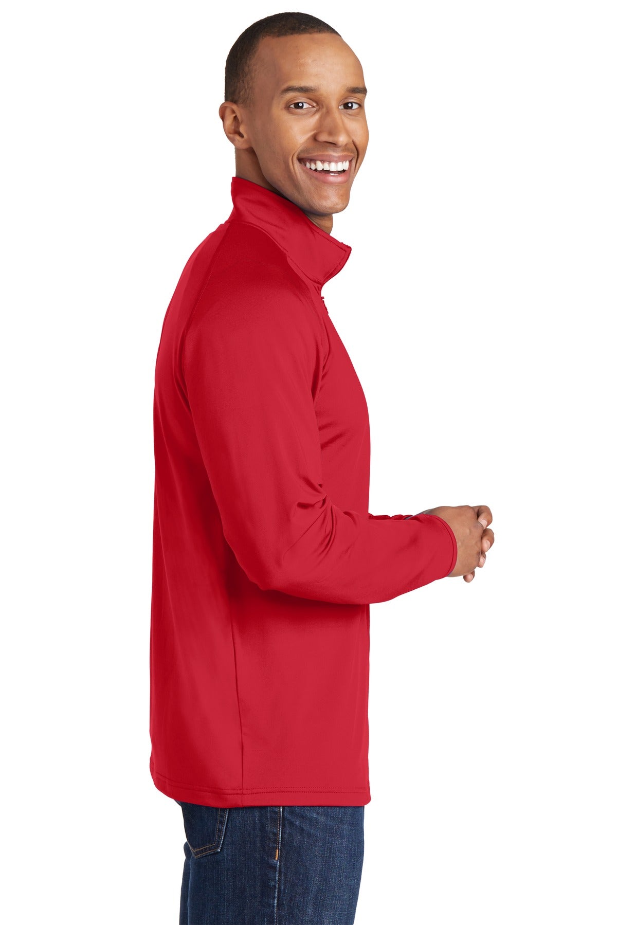 Swaasi Core - Sport-Tek® Sport-Wick® Stretch 1/2-Zip Pullover with EMB Logo