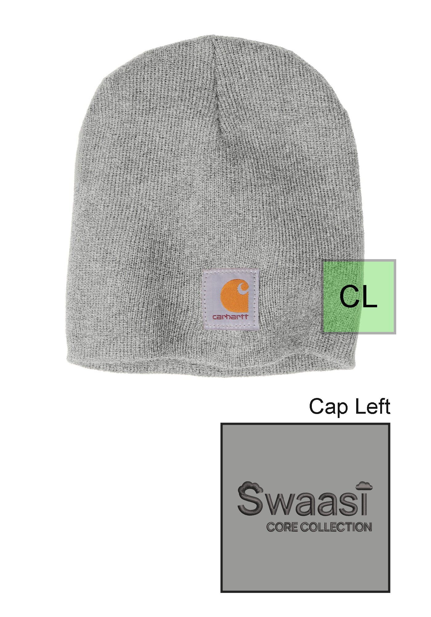 Swaasi Core - Carhartt® Acrylic Knit Hat with EMB Logo on Left Side