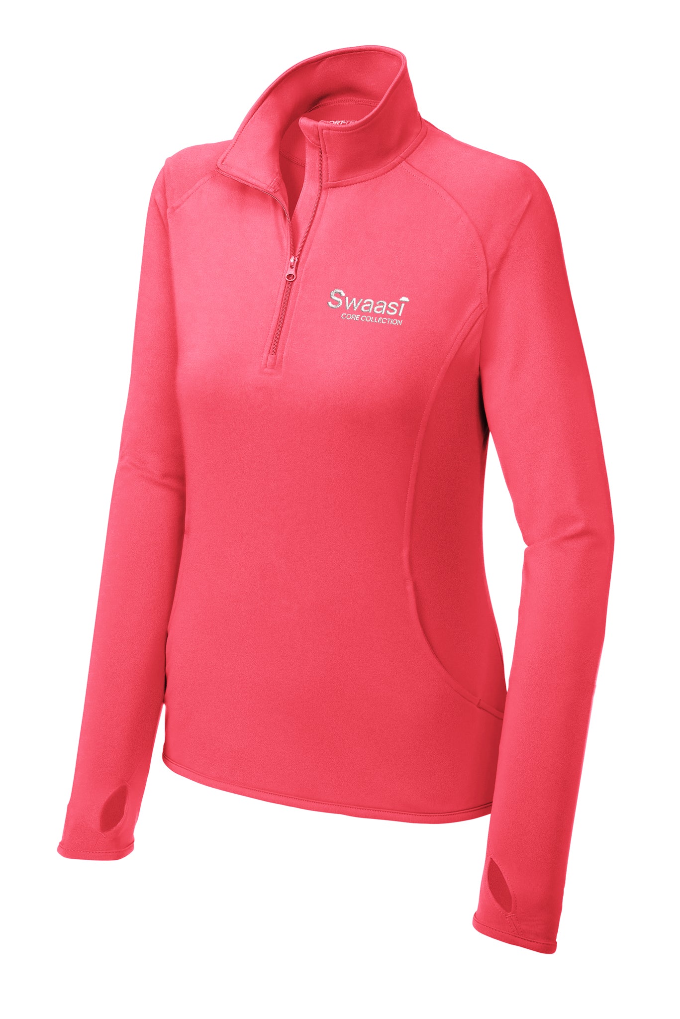 Swaasi Core - Sport-Tek® LADIES Sport-Wick® Stretch 1/2-Zip Pullover Extra Color with EMB Logo