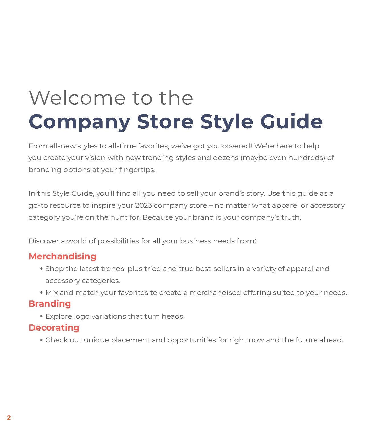 Digital Catalog - merchshop Company Store Style Guide 2023